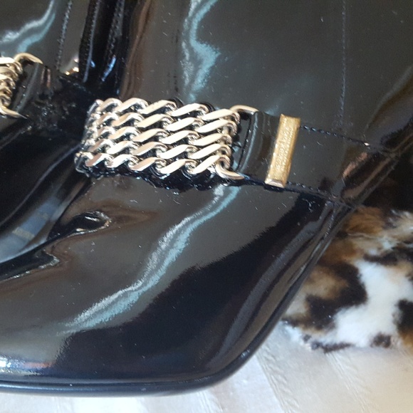 Burberry patent leather knee high boots, NEW, 38 - Picture 3 of 8